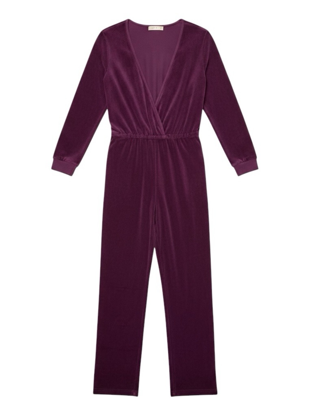 Suzie Kondi Velour Jumpsuit Womens Small Dark Magenta‎ Boysenberry Purple NEW